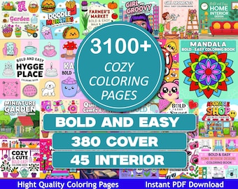 Cozy Coloring Book Bundle, 3100+ Pages (PDF Download)