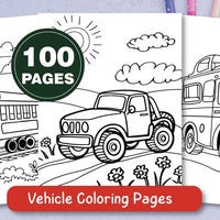 Retro Cars Coloring Book for Kids & Adults – Fun Printable Vehicle ...
