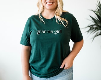 Camiseta de chica granola / Persona con conciencia ecológica / Mamá consciente del medio ambiente / Camiseta liberal progresista / Contracultura / Estética de chica granola / Camiseta crujiente