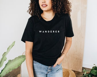 Wanderer Shirt, Travel T Shirt, Airplane Tshirt, Gift for Traveler, Gift for Hiker, Camping T-Shirt, Traveler Gift, Hiking Tee, Camp Tshirt