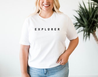 Explorer Shirt, Travel T Shirt, Airplane Tshirt, Gift for Traveler, Gift for Hiker, Camping T-Shirt, Traveler Gift, Hiking Tee, Camp Tshirt