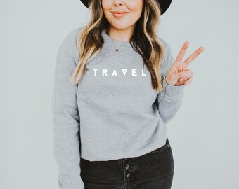 Resetröja, resetröja med rund hals, unisex resetröja, present till resenär, roadtrip-tröja, present till examen, flygplansoutfit