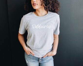 Outdoorsy Short Sleeve Tee | Adventure Seeker T-Shirt | Nature Lover Top | Gift for Gardener | Camping Apparel | Healthy Lifestyle Shirt |