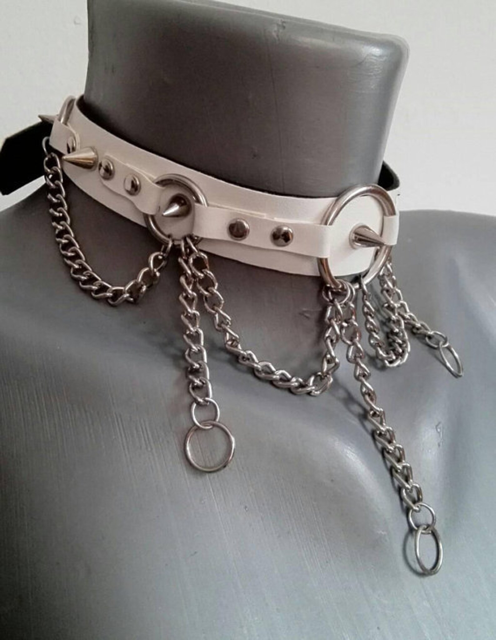 Leather Neck Collar Necklace BDSM Fetish Wear Bondage Gear Etsy