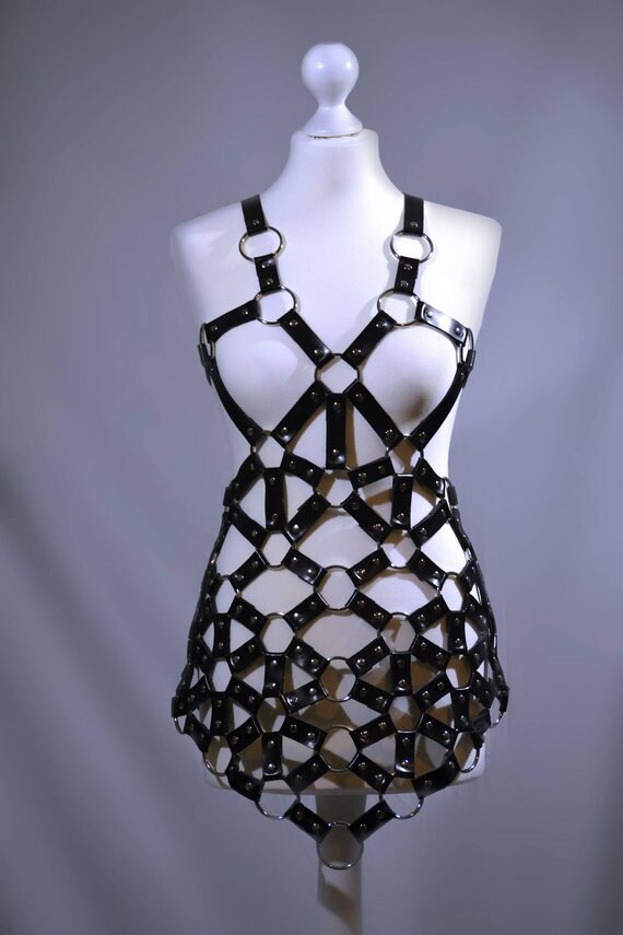 Arnés de mujer vestido de cuero para mujer arnés corporal de | Etsy España
