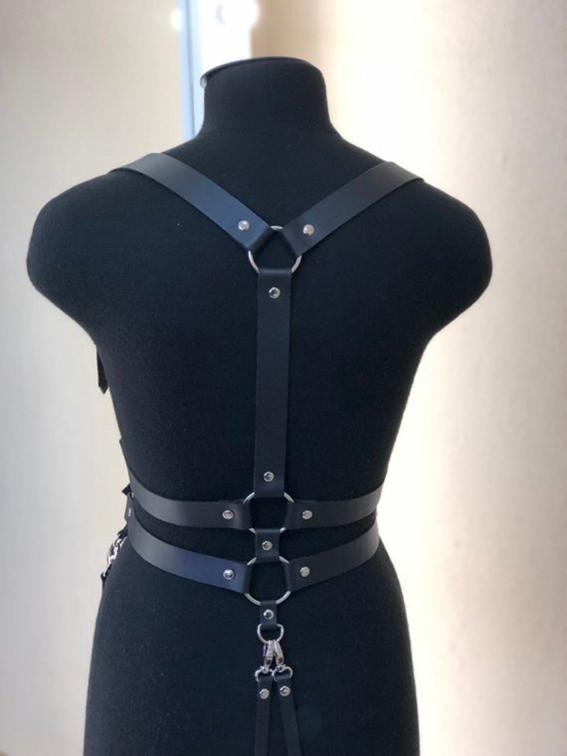 Waist to Thigh Harness Leather Harness Leather Leg Garter Etsy