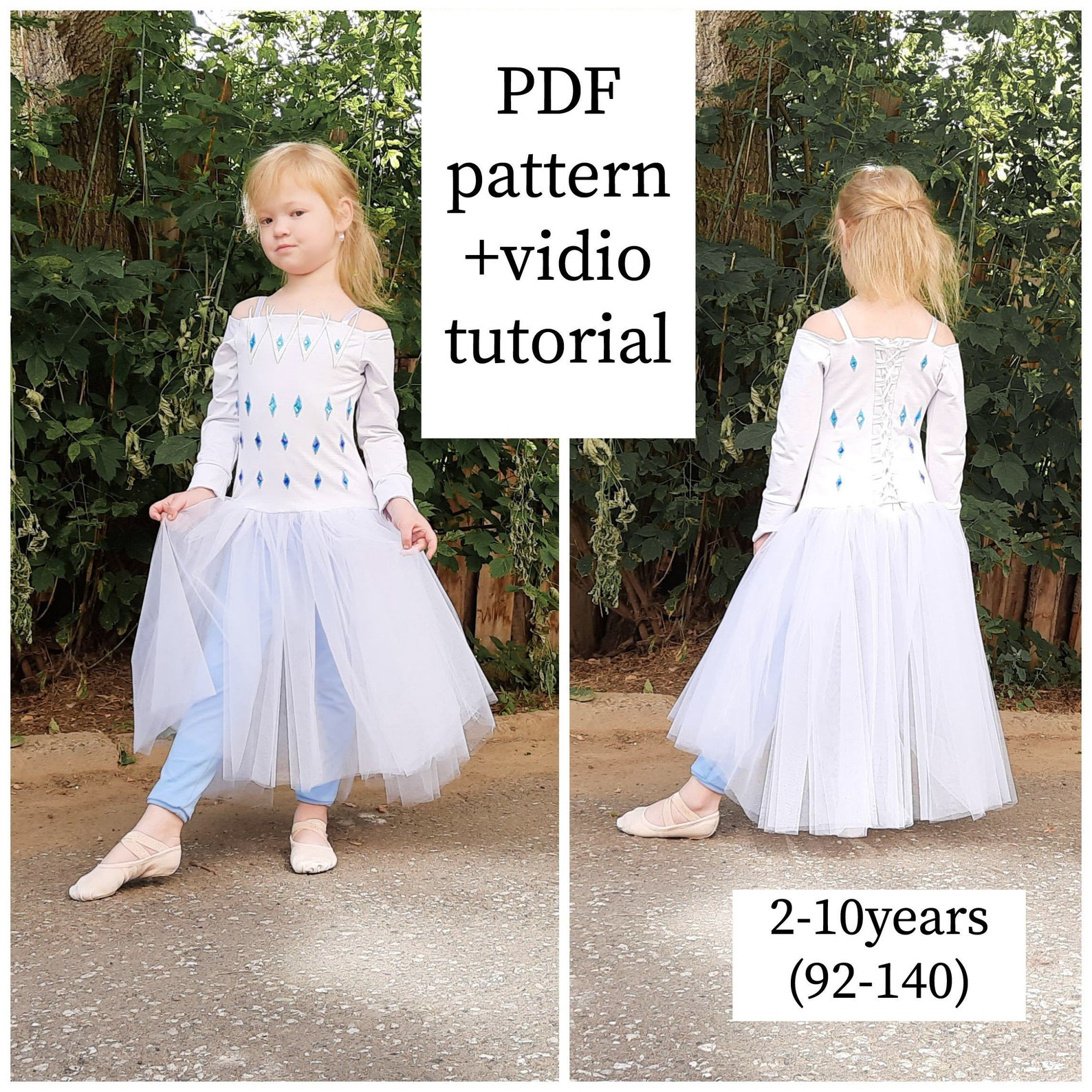 SEWING PATTERN Elsa Dress Elsa Halloween Costume for Kids Elsa Etsy