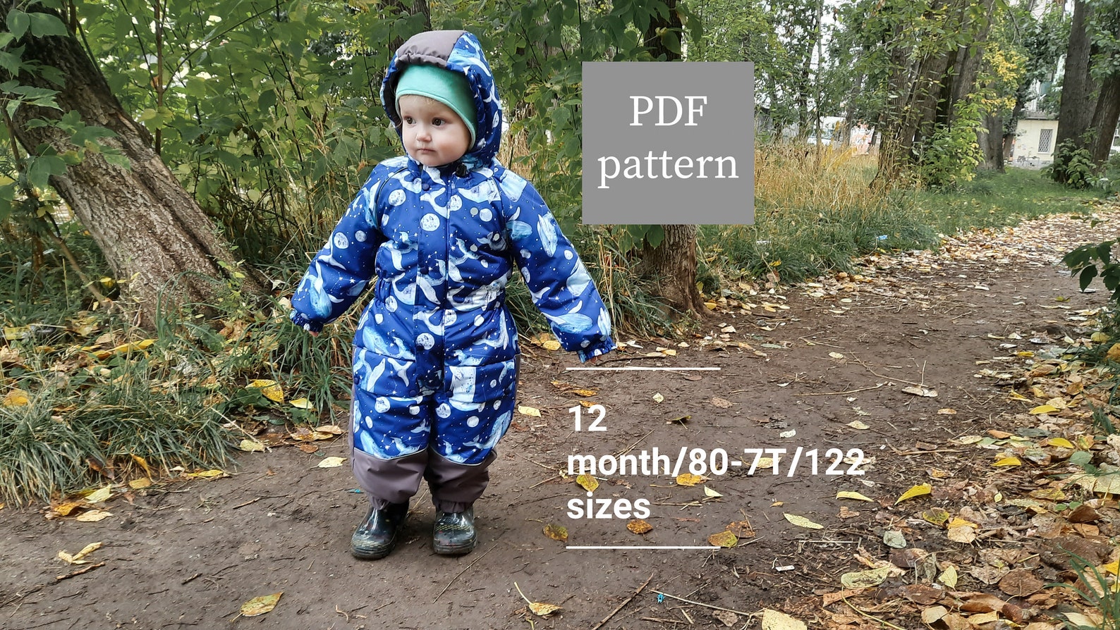 SEWING PATTERN Toddler snowsuit Kids wear pattern Kids snow | Etsy