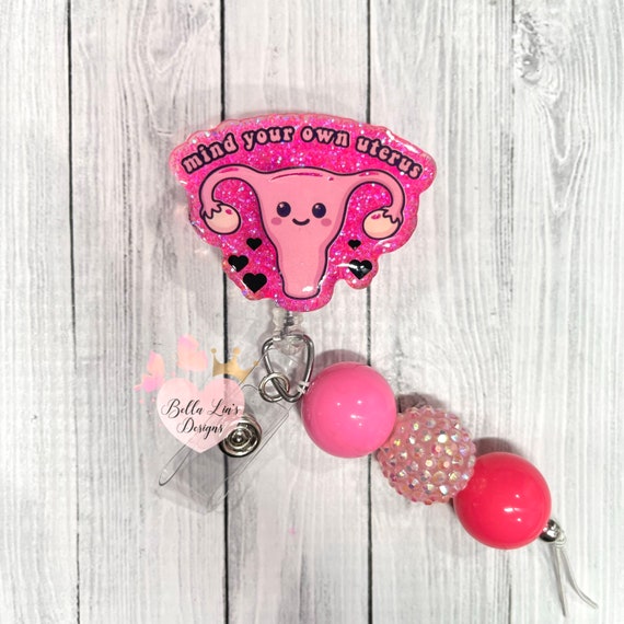  Uterus Badge Reels Holder Retractable with ID Clip