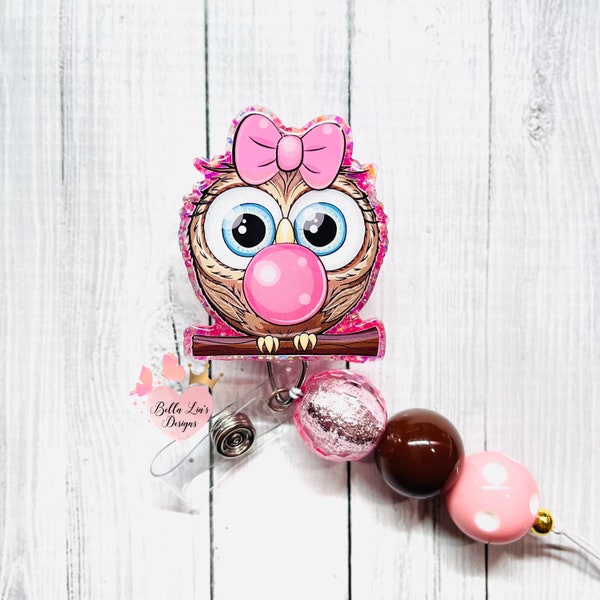 Cute Owl Badge Reel, Animal Badge Holder, Cute Badge Holder, Festive, ID Tag, Nurses Reel, Animal Lover, Night Shift, Baby Owl, Pediatrics