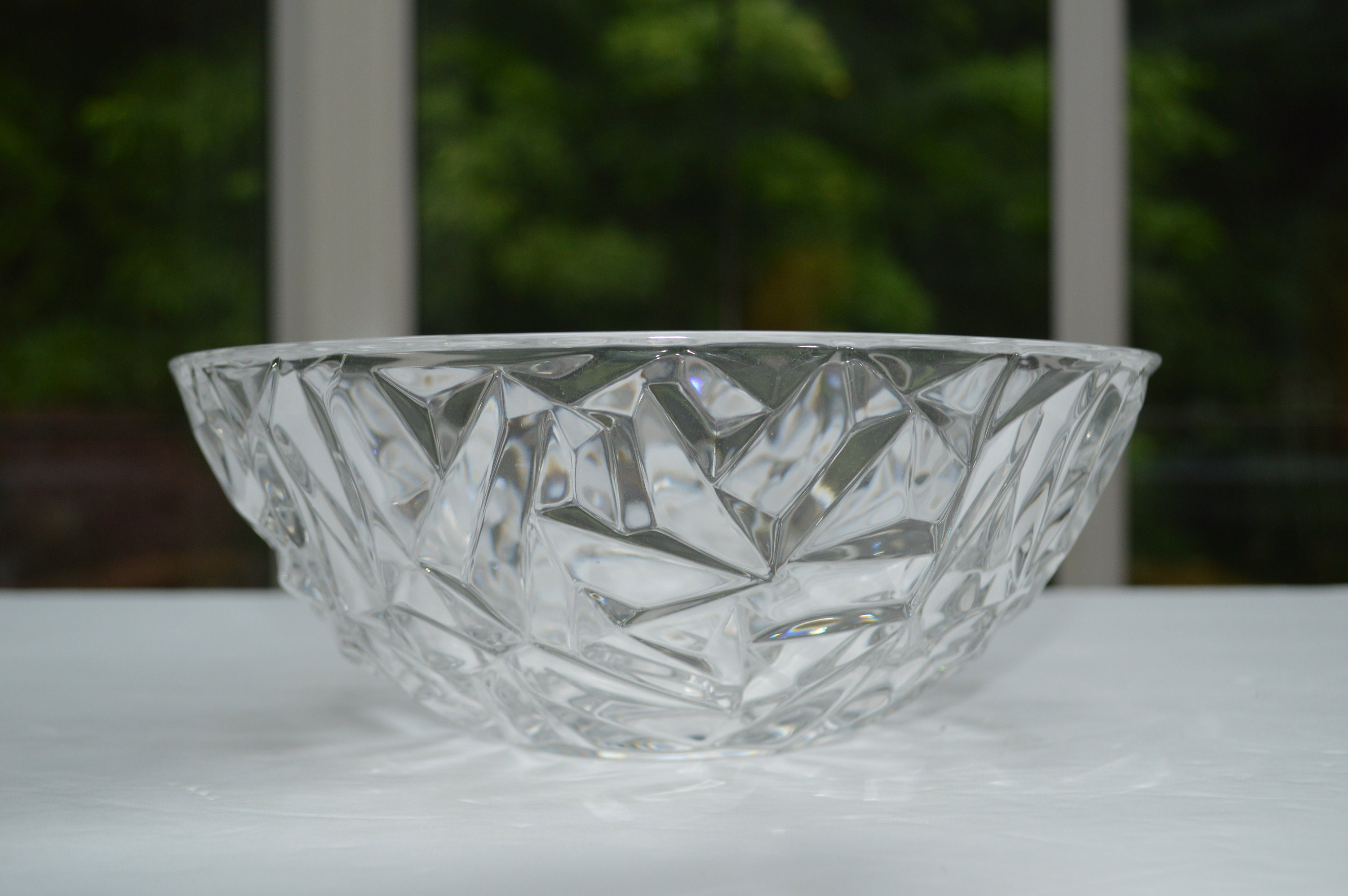 Vintage Tiffany & Co. Crystal Glass Hexagonal Bowl