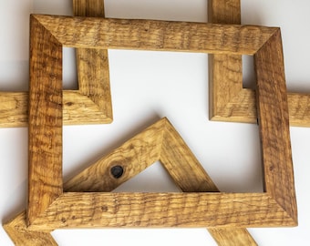 Cadre photo en bois de chêne texturé - unique en bois massif de chêne texturé différents formats A4, A3, cadre en bois fait main