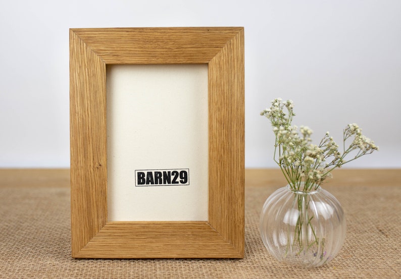 Rustic Handmade Oak Wood Frame Natural Solid Wood Picture Frame for Family Photographs and Artwork image 8