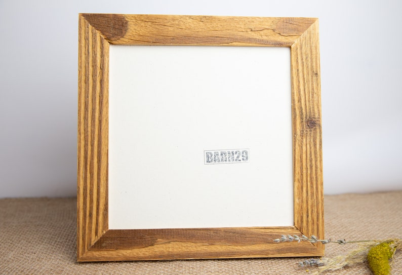 Rustic Natural Reclaimed Wood Picture Frame from old barns Handmade Upcycled Photo Frame image 8