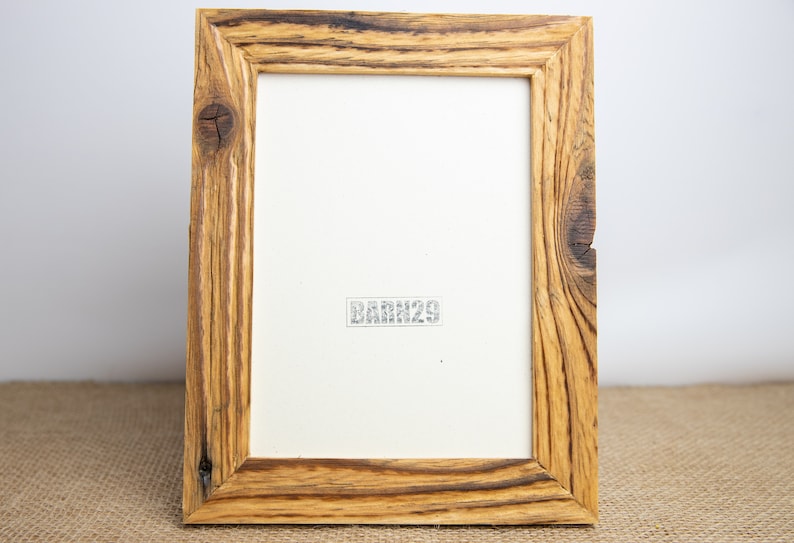 Rustic Natural Reclaimed Wood Picture Frame from old barns Handmade Upcycled Photo Frame image 4