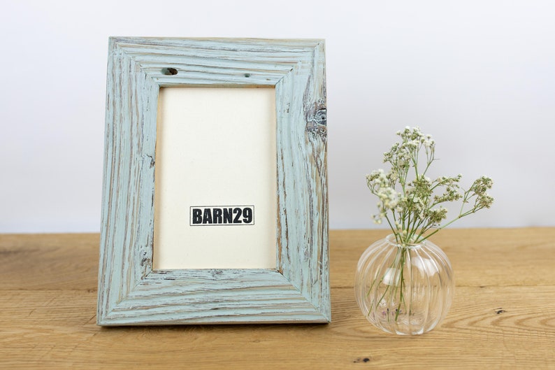 Rustic natural reclaimed wood picture Frame from old barns colored shabby chiq Handmade Upcycled Photo Frame image 7