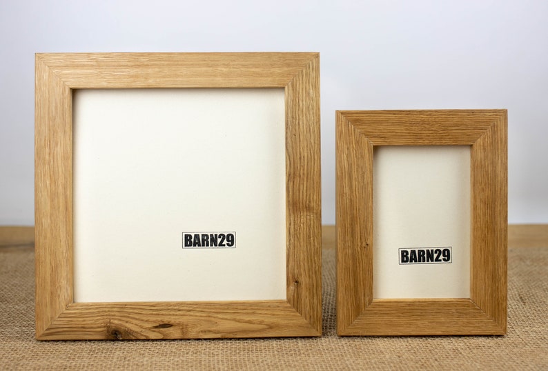 Rustic Handmade Oak Wood Frame Natural Solid Wood Picture Frame for Family Photographs and Artwork image 6