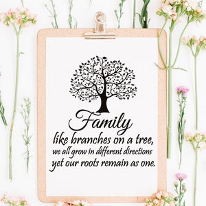  TOMATO FANQIE Our Family Like Branches on a Tree 5inch x10inch  Wood Plank Design Hanging Sign Home Decor Art （US-G086） : Home & Kitchen