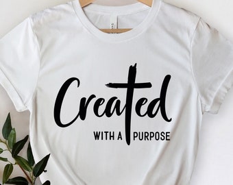 Created With A Propose Svg, Christian Svg, Self Love Svg, Easter Svg, Religious Svg, Faith Svg, Bible Verse Svg Png Eps Dxf Instant Download