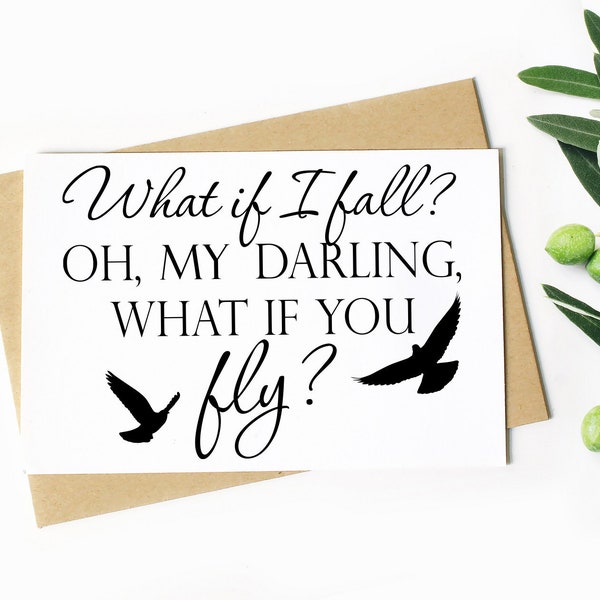 What If I Fall Oh My Darling What If You Fly SVG Cut File Digital Download, Erin Hanson Quote, Romantic Quotes Svg, Inspirational Quotes Svg