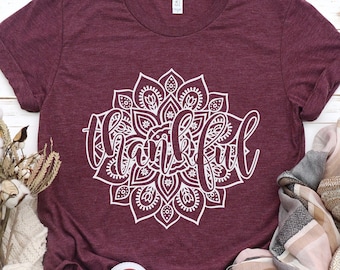 Thankful Mandala SVG: Grateful Blessed Design (Digital Download)