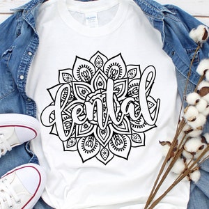 Dental Mandala Svg, Dental Shirt Svg, Mandala Png, Dental Shirts, Dental Care Svg, Dental Assistant Svg Png Eps Dxf File Download instantâneo