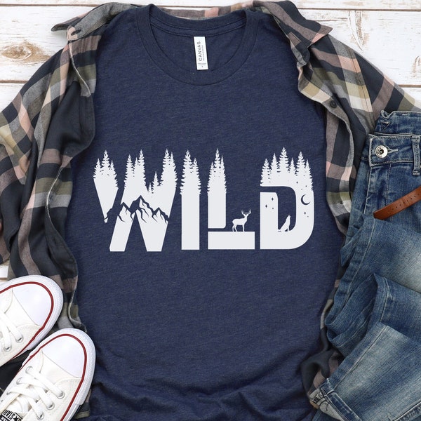 Wild Svg File, Born Wil Svg File for Cricut, Wilderness Svg, Wild and Free Shirt Explore Svg, Camping Svg Png Dxf Eps Files Instant Download