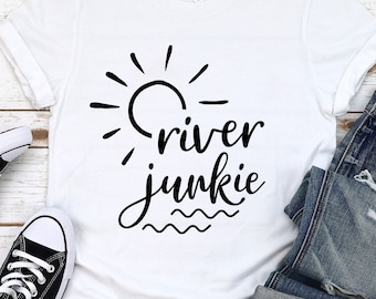 River Junkie SVG: Summer Vacation Shirt Design (Digital Download)