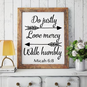 Michea 6 8 Do Justly Love Mercy Walk Humly SVG Files Download istantaneo, Bibbia versetto Svg, Scrittura Svg, Religioso Svg, Christian Svg Png Dxf