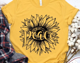 Peace Sunflower SVG: Cricut, Silhouette, and More (Digital Download)