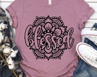 Blessed Mandala SVG: Boho Cricut Design (Digital Download)