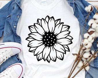 Sunflower SVG: Summer Shirt Design, Cricut Cut File (Digital Download)