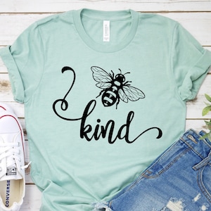 Bee Kind Svg Cut Files per Cricut, Bee Kind Shirt Svg, La gentilezza è contagiosa Svg, La gentilezza conta Svg Png Eps Dxf File Download istantaneo