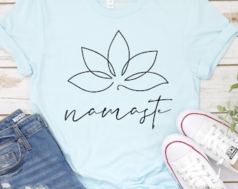 Namaste Lotus SVG: Yoga Shirt Design (Digital Download)