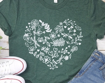 Floral Heart SVG: Wildflower Wreath Design (Digital Download)