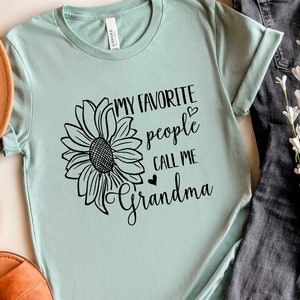 Grandma Sunflower Shirt Svg: My Favorite People Call Me Grandma (Digital Download)