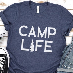 Camp Life SVG: Camping Shirt Design, Cricut Cut File (Digital Download)