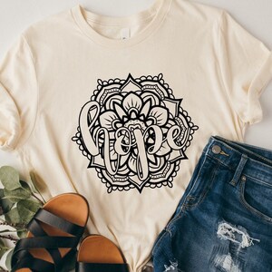 Hope Svg Design, Mandala Svg File For Cricut, Hope Shirt Svg, Inspirational Svg, Hope Mandala Svg Png Eps Dxf Pdf Files Instant Download