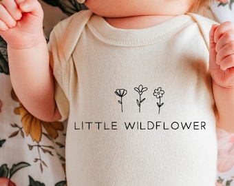 Little Wildflower Baby SVG: Girl Onesie Design (Digital Download)