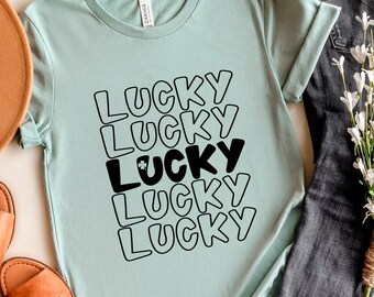 Lucky St Patricks Day Shirt SVG Design (Digital Download)