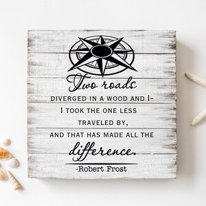 Robert Frost Quote SVG: Two Roads Diverged, Adventure Cut File (Digital Download)