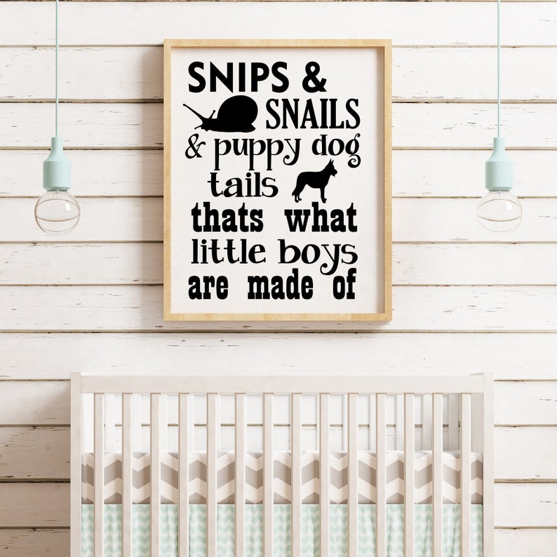 Snips and Snails and Puppy Dog Tails Svg Files Baby Boy Svg Etsy