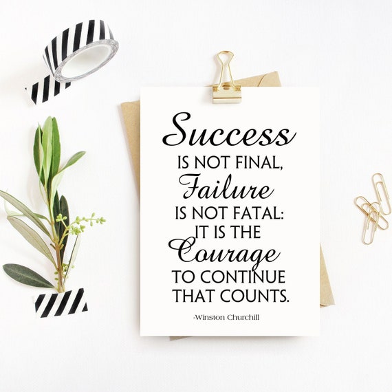 Download Inspirational Quote Svg Success Is Not Final Failure Is Not Etsy