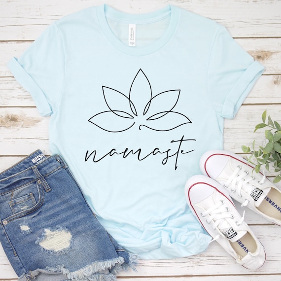 Namaste Love Bee Lotus Yoga Woman Shirt, Flower Mom T-Shirt Namaste Love Bee Lotus Yoga Woman Shirt, Flower Mom T-Shirt