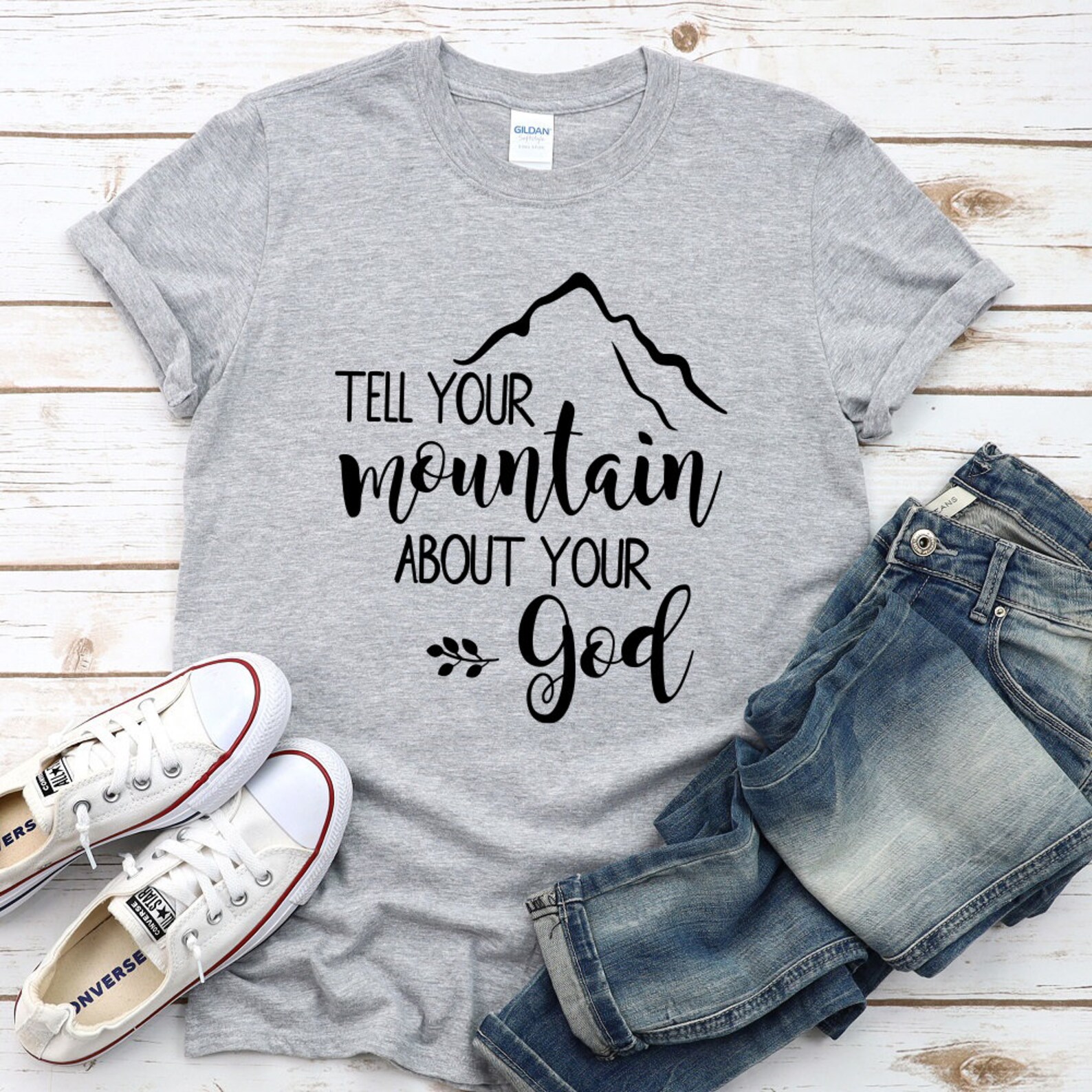 Tell Your Mountain About Your God SVG PNG DXF Silhouette Cameo - Etsy