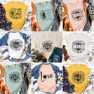 GIRASOLES BUNDLE Svg, Flowers Bundle Svg, Sunflower Shirt Svg, 9 Tshirt Sunflower Designs Svg, Popular Tshirt Designs Svg, Sunflowers Svg
