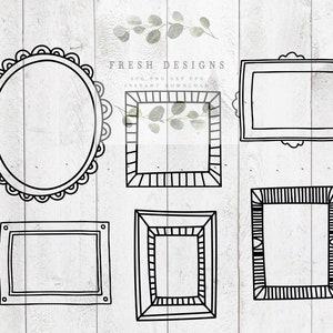 Doodle Frames SVG: Square & Rectangle Decorative Borders (Digital Files)