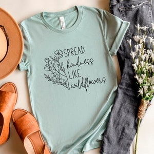 Spread Kindness Like Wildflowers Svg, Kindness Svg, Plant Lady Shirt, Floral Svg, Spring Svg, Wildflowers Svg Png Dxf Files Instant Download image 2