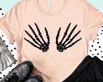 Skeleton Hands Halloween SVG: Funny Shirt Design (Digital Download)