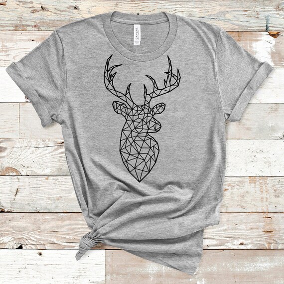 Geometric Deer Head SVG: Wild Animal Silhouette (Digital Download)